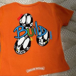 CHROME HEARTS ORANGE THERMAL T-SHIRT BRAND NEW SIZE SMALL.